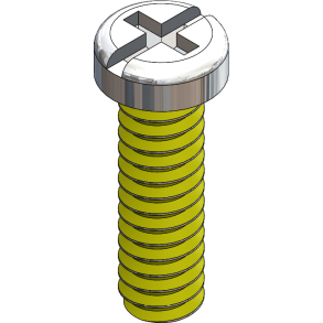 SCR:SAFE LOK,+/-,1.6X6.0 2.5 HD,SIL-125