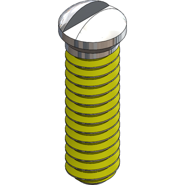 SCR:SAFE-LOK,SLT,1.2X4.5 2.0 HEAD, SIL-25