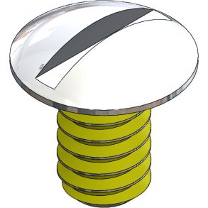 SCR:SAFE-LOK,SLT,1.4X2.9 S.S.,W/YELLOW ME,SIL-125