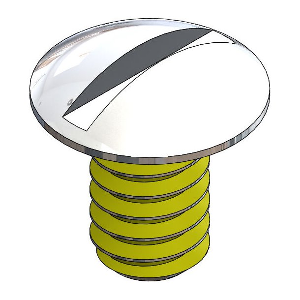 SCR:SAFE-LOK,SLT,1.4X2.9 S.S.,W/YELLOW ME,SIL-125