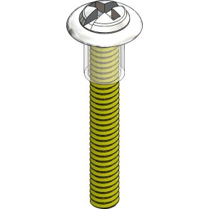SCR:SAFELOK,SLT,.46X9.35 S.S.,W/SILVER ME,SIL-25