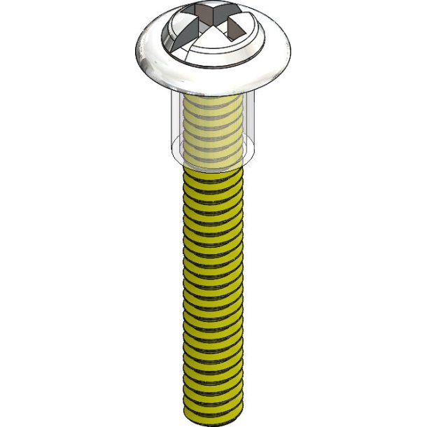 SCR:SAFELOK,SLT,.46X9.35 S.S.,W/SILVER ME,SIL-25