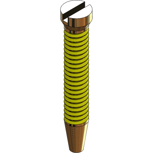 SCR:THRDSKR,COATED, 1.2 X 9.6 LG-25 GLD