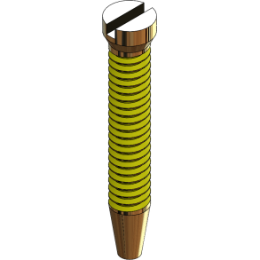 SCR:THRDSKR,COATED, 1.4 X 9.6 LG-25