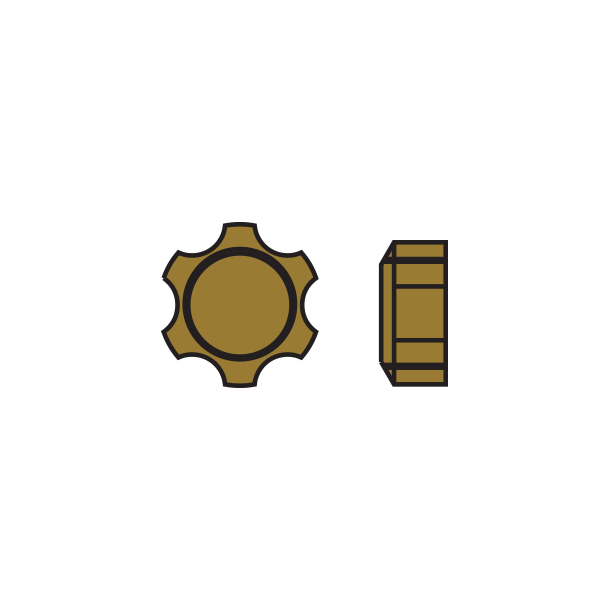 STAR NUT:1.3MM,GLD-25