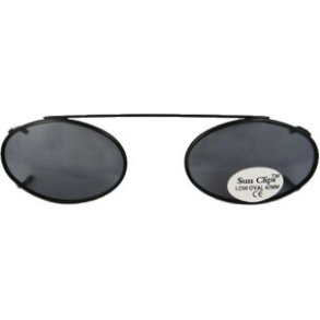 SUNCLIPS: LOW OVL,48MM,BLK/GRY