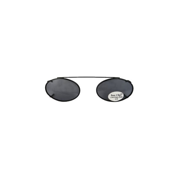 SUNCLIPS: LOW OVL,48MM,BLK/GRY