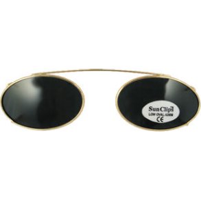 SUNCLIPS: LOW OVL,50MM,GLD/GRY