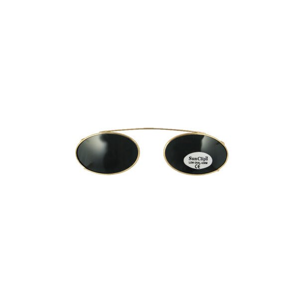 SUNCLIPS: LOW OVL,50MM,GLD/GRY