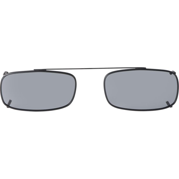 SUNCLIPS: LOW RECT,56MM, BLK/GRAY