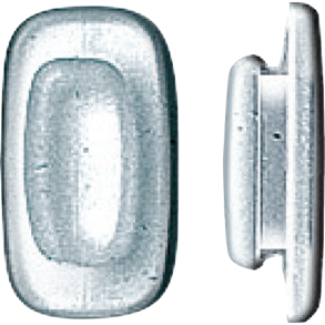 SYS-3 NOSE PADS 11MM PVC RECT - 10PR