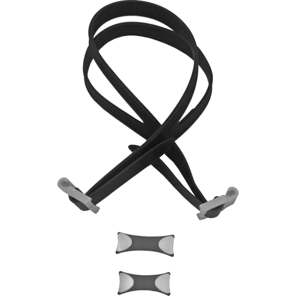 VANTAGE GOGGLE HEAD STRAP W/2 NOSE BRIDGES, BLK