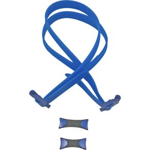 VANTAGE GOGGLE HEAD STRAP W/2 NOSE BRIDGES, BLUE