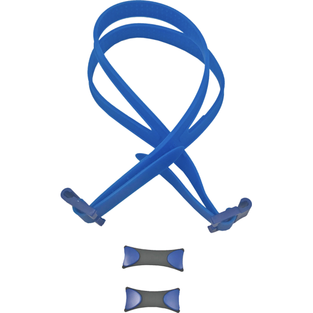 VANTAGE GOGGLE HEAD STRAP W/2 NOSE BRIDGES, BLUE
