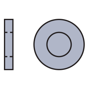 WASHER: METAL, SILVER-25