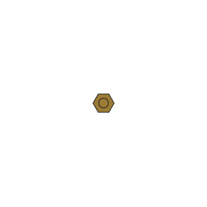 Hex Nut Silver 1.16mm - 25 stk