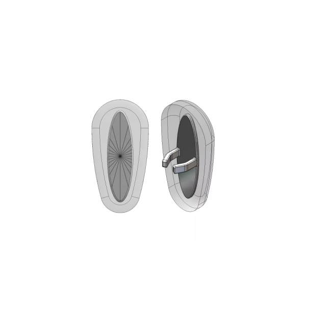 R.B Clip-On Silicone Silver Nose Pads - 5 par