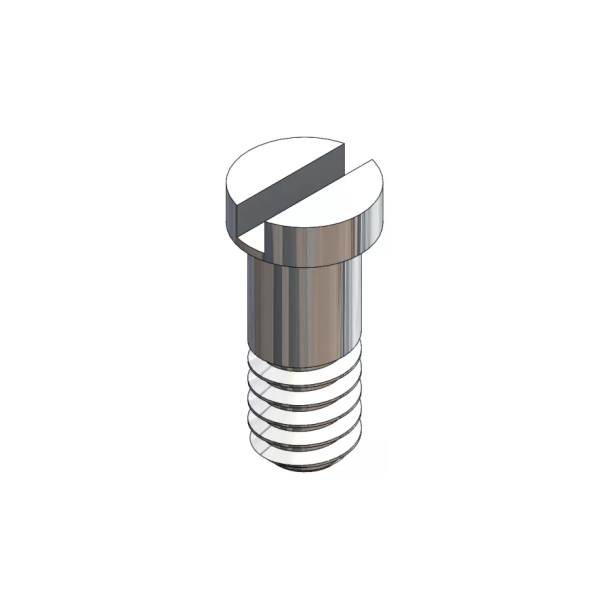 Dura-Tec Hinge/Eyewire Slot Screws, Silver, 1.40D, 3.90LG - 25 stk