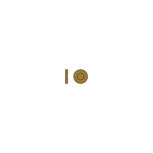Metal Washers, gold, 1.4mm - 25 stk