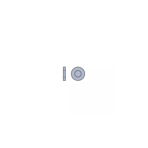 Washer metal cup 1.27ID x 2.85MM, silver - 25 stk