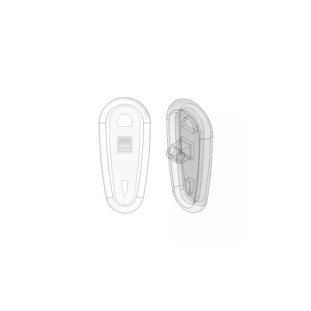 20mm Screw-On Silicone Clear Nose Pads, 50 pair