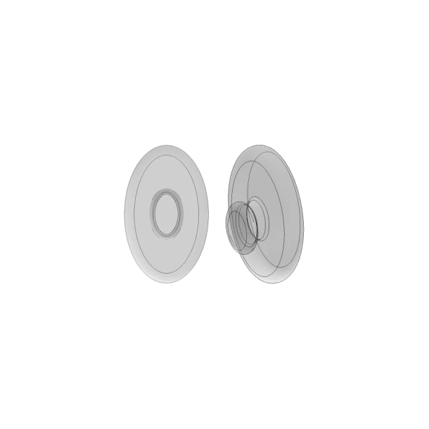12mm Clear Slide-On Nose Pads, Oval, 5 pairs