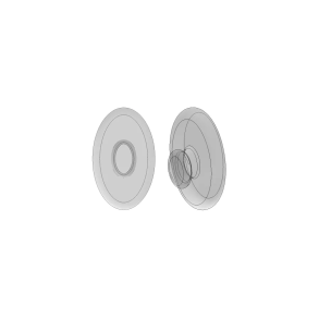 12mm Clear Slide-On Nose Pads, Oval, 25 pairs