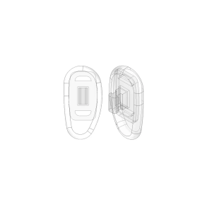 17mm, D-Shaped, Push-on Silicone Clear Nose Pads, 5 pairs