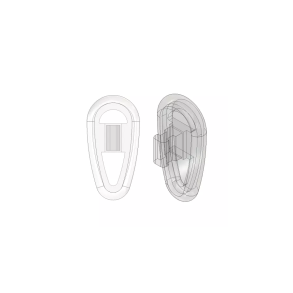 17mm Sym Push-On Vinylon Nose Pads - 5 par