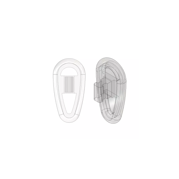 17mm Sym Push-On Vinylon Nose Pads - 5 par