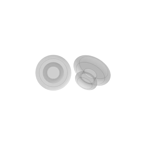 9mm Clear Slide-On Nose Pads - 5 par