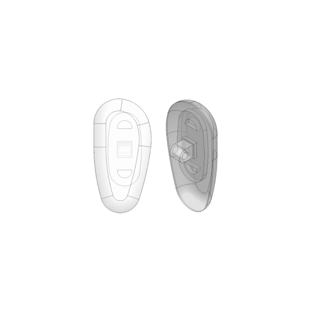 17mm D-shaped Screw-On Vinylon Nose Pads - 5 par
