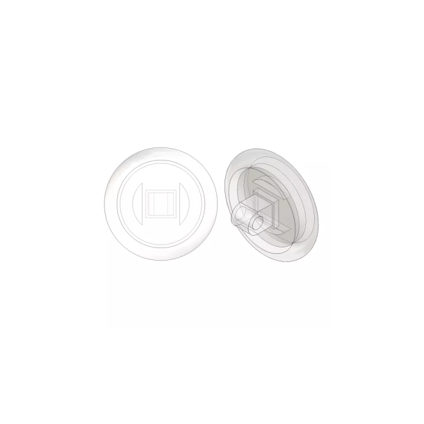 9mm Screw-On Silicone Clear Nose Pads, 50 par