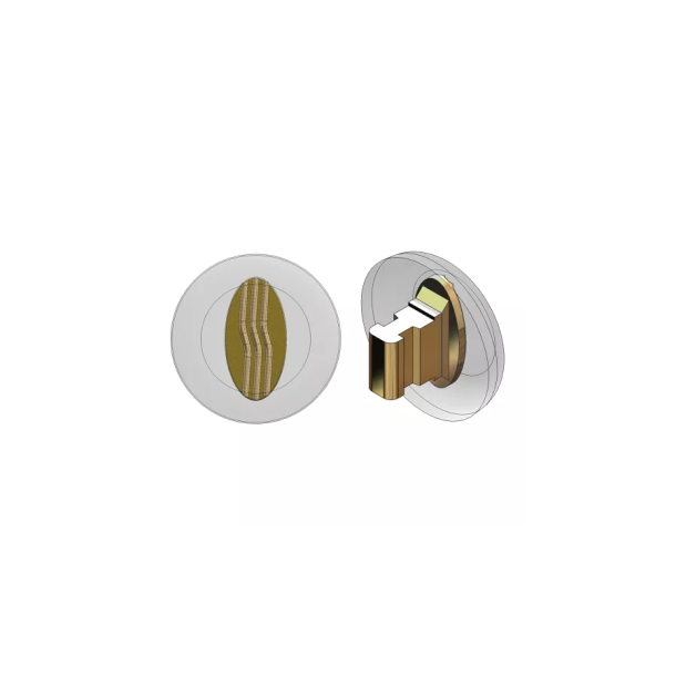 9mm Push-On Gold, Silicone, 5 par