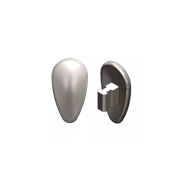 12mm Titanium Push-on Nosepad hypoallergenic, 3 par