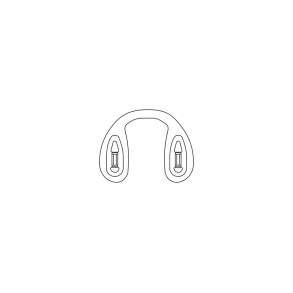 13mm Logic® Strap Bridges Silicone Child, 4 stk