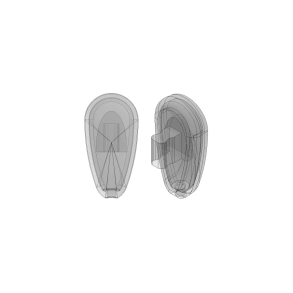 13mm Air Silicone Push-on nosepads, 5 par