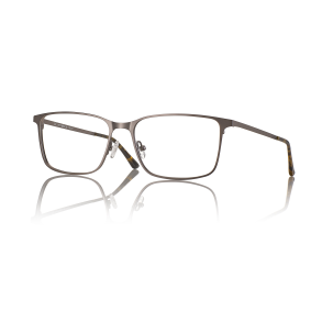 Metal frame with clip on Rectangular for men gunmetal 17mm bridge