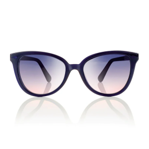 Shiny blue/violet w/grad blue/violet lens 54 ultem clip+case