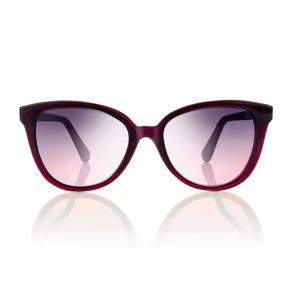 Shiny burgundy w/grad grey/rose lens 54 ultem magn clip+case