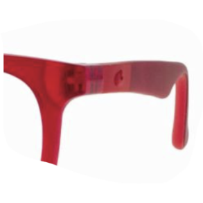 Spare temples matt red 130 mmfor Active Memory 