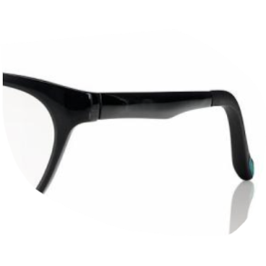 shiny black replacement temple 125mm