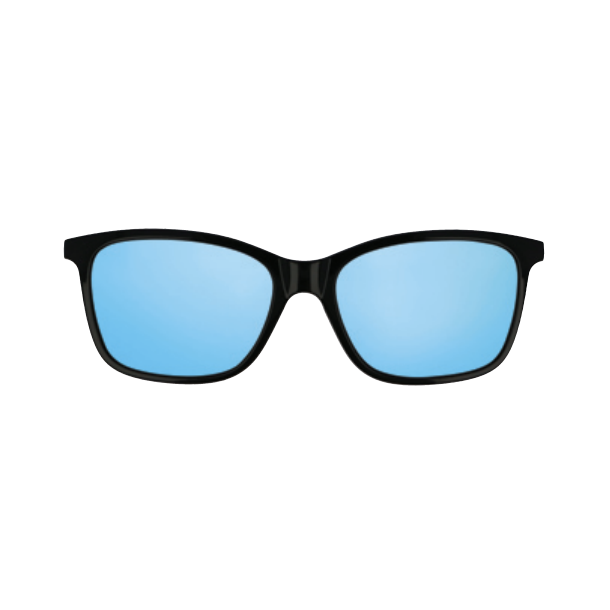 Matt Black+blue mirrorlenses mag.Clip-on s.53 for56344/56345