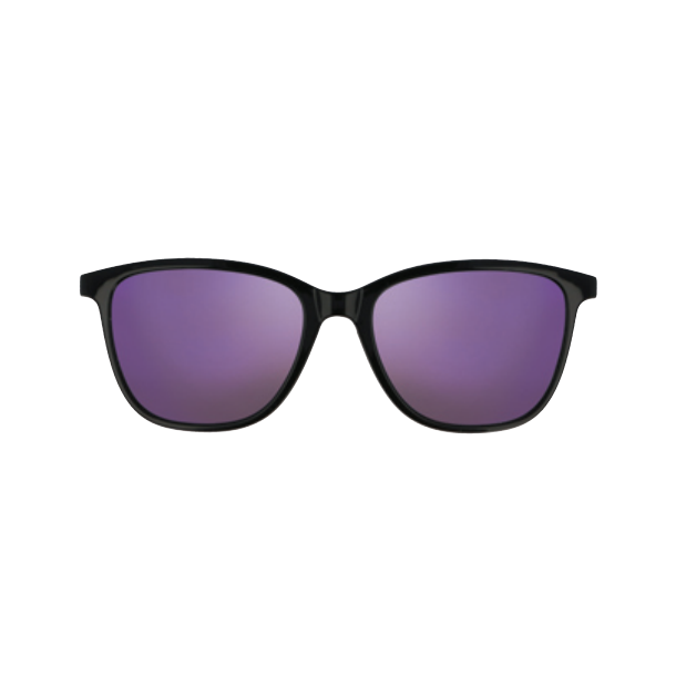 Matt black/purple mirror lenses magn.clip-on 51
