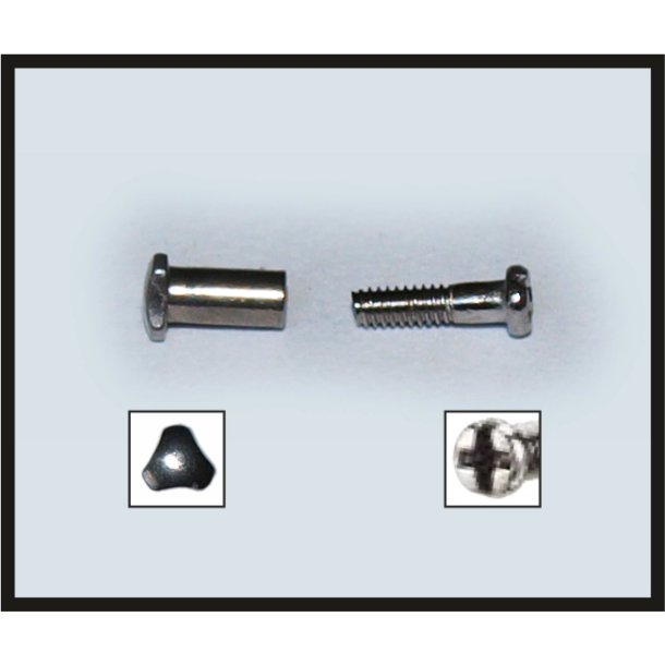 Screws + nuts for ultem frames