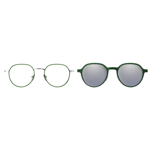 Metal frames with clip-on, green