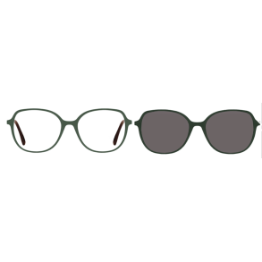 Ultem frame with clip-on, black