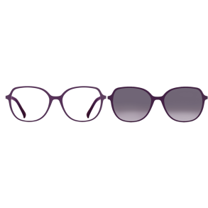 Ultem frame with clip-on, fucsia