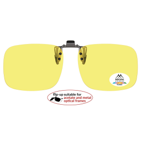 Clip-on / flip up, yellow glasses, 60-14