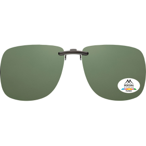 Clip-on / flip up, green glasses, 62-15